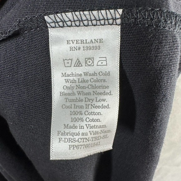 Everlane The Weekend Tiered Black Midi Dress Size XS - Picture 10 of 10